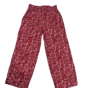 Club Monaco Red and White Patterned Trousers